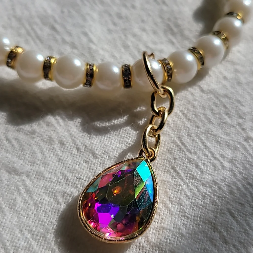 SMALL Faux Pearl Pet Necklace